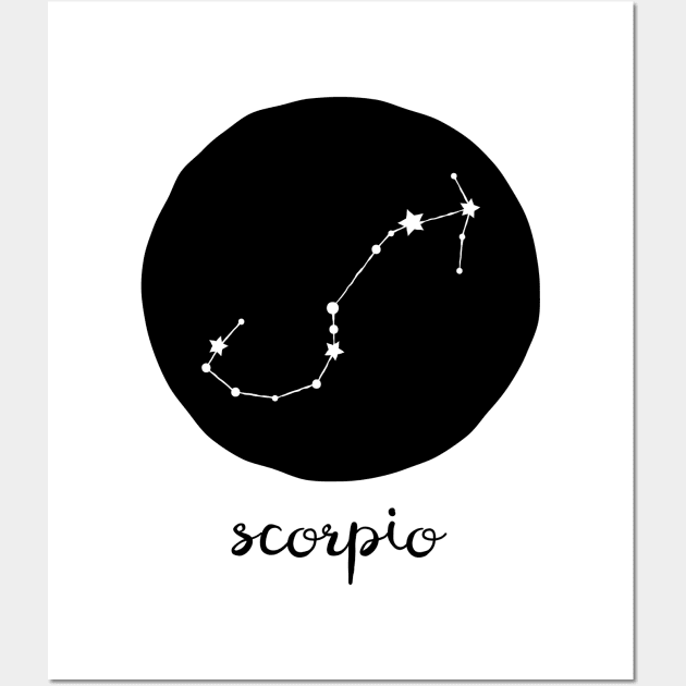 Scorpio Zodiac Constellation Astrological Sign Celestial Art Design Wall Art by tortagialla